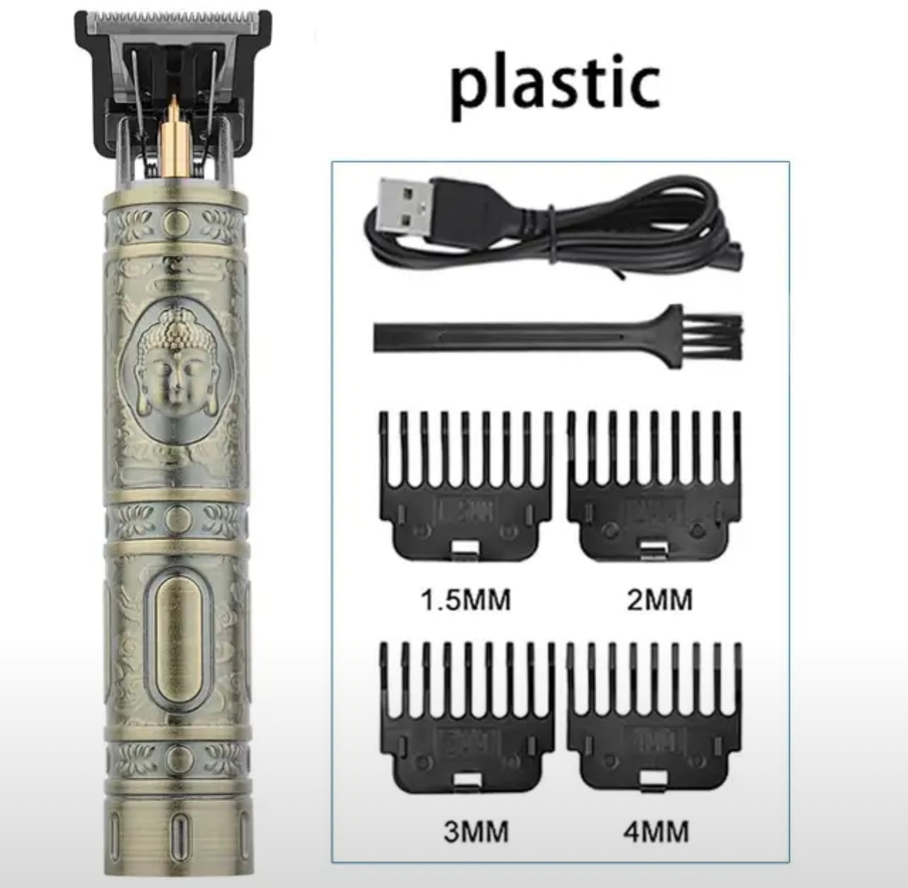 Vintage T9 Electric Hair Cutting Machine Hair Clipper Professional Men Shaver Rechargeable Barber Trimmer for Men Dragon Buddha