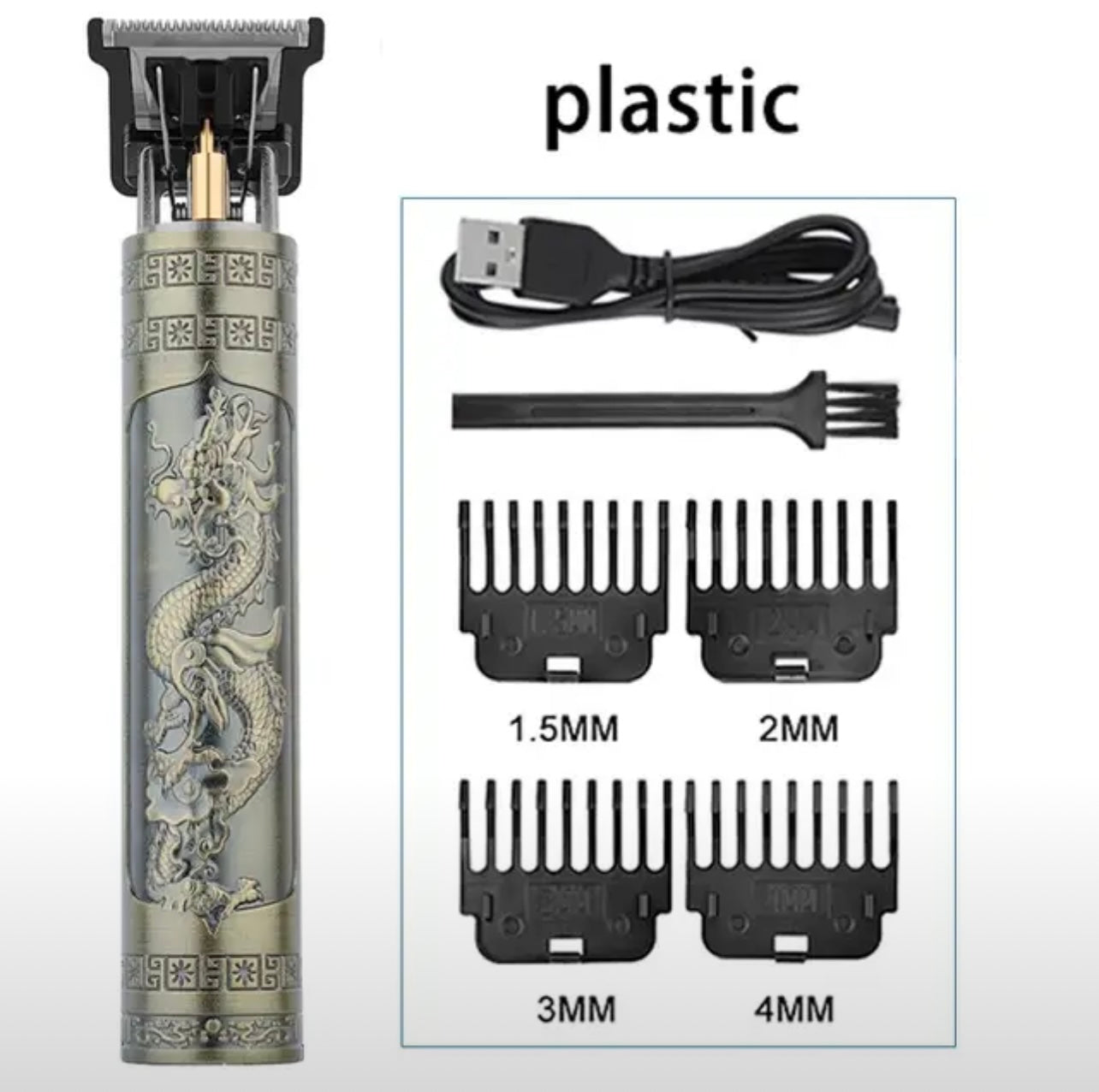 Vintage T9 Electric Hair Cutting Machine Hair Clipper Professional Men Shaver Rechargeable Barber Trimmer for Men Dragon Buddha