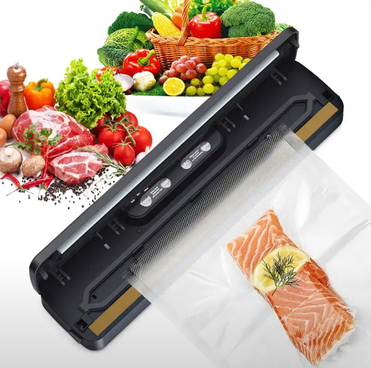 New Electric Vacuum Sealer Home Food Packaging Machine 5mm Heating Width US EU UK AU Plug 110V 220V 240V Automatic Food Sealer