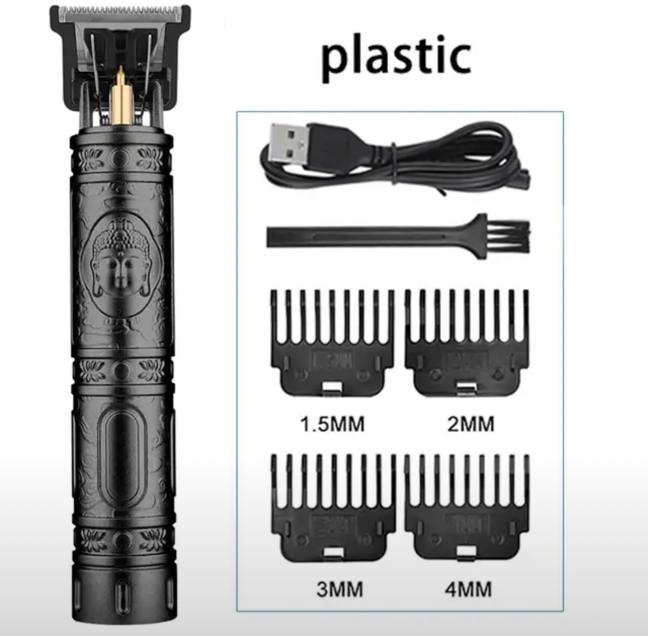 Vintage T9 Electric Hair Cutting Machine Hair Clipper Professional Men Shaver Rechargeable Barber Trimmer for Men Dragon Buddha