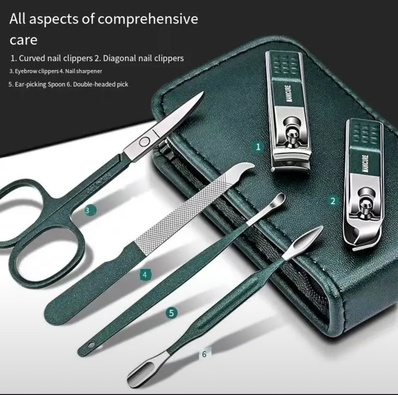 Nail Scissors Set Household High End Mens And Womens Special Nail Clippers Manicure Beauty Tools
6 Piece Portable Household